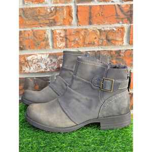 Earth Origins Raveen Heeled Ankle Bootie Women’s Size 12 Gray/Black